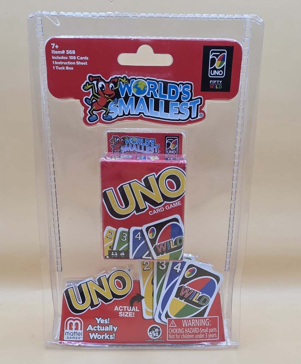 World's Smallest UNO Card Game Miniature Edition Pocket Size